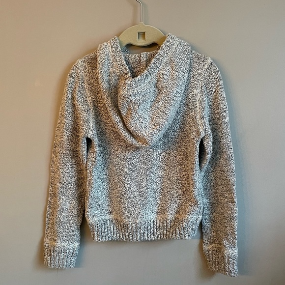ROOTS salt and pepper knit hoodie Sz 4T - Picture 3 of 5